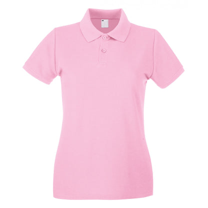 Baby Pink - Front - Fruit Of The Loom Womens-Ladies Lady Fit Short-Sleeved Polo Shirt