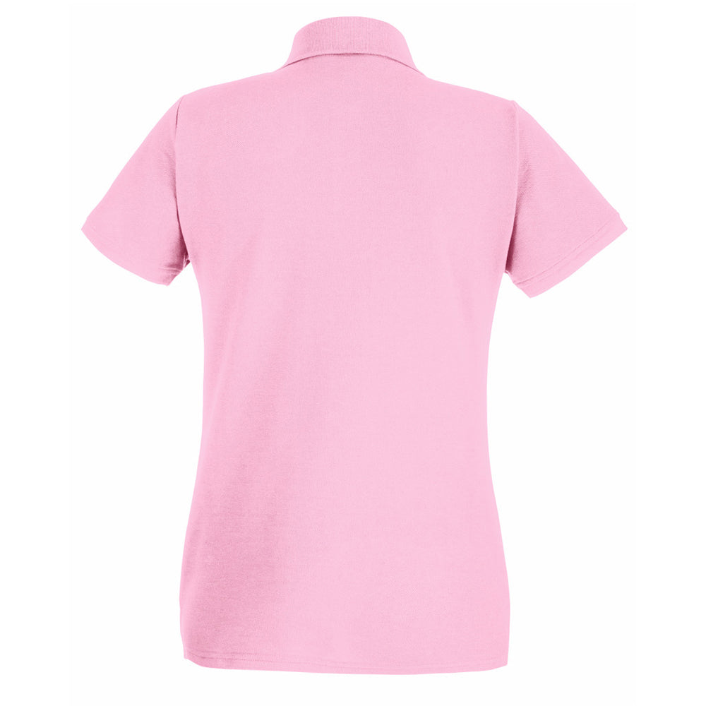 Baby Pink - Back - Fruit Of The Loom Womens-Ladies Lady Fit Short-Sleeved Polo Shirt