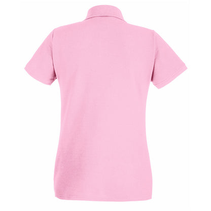 Baby Pink - Back - Fruit Of The Loom Womens-Ladies Lady Fit Short-Sleeved Polo Shirt
