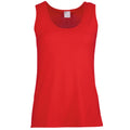 Classic Red - Front - Womens-Ladies Value Fitted Sleeveless Vest