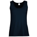 Midnight Blue - Front - Womens-Ladies Value Fitted Sleeveless Vest