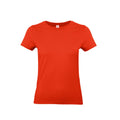Fire Red - Front - B&C Womens-Ladies #E190 Tee