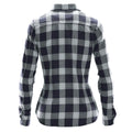 Titanium Plaid - Back - Stormtech Womens-Ladies Snap Front Long Sleeve Shirt