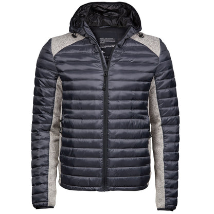 Cosmic Grey-Grey Melange - Front - Tee Jays Mens Aspen Crossover Jacket