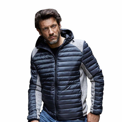 Cosmic Grey-Grey Melange - Back - Tee Jays Mens Aspen Crossover Jacket