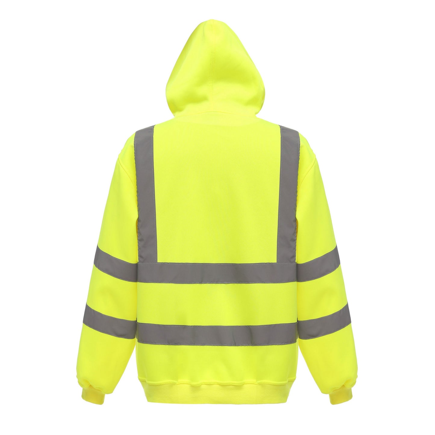 Yellow - Back - Yoko Mens Hi Vis Reflective Hoodie