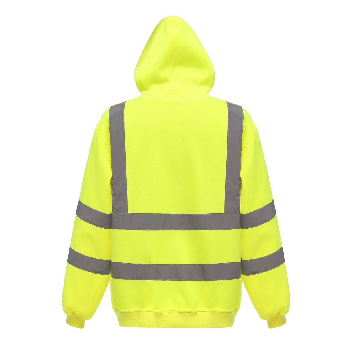 Yellow - Back - Yoko Mens Hi Vis Reflective Hoodie