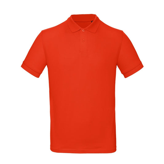 Flame Red - Front - B&C Mens Inspire Polo