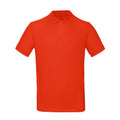 Flame Red - Front - B&C Mens Inspire Polo