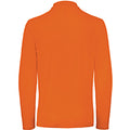 Bright Orange - Back - B&C ID.001 Mens Long Sleeve Polo