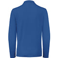 Regal Blue - Back - B&C ID.001 Mens Long Sleeve Polo