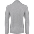 Taupe Grey - Back - B&C ID.001 Mens Long Sleeve Polo