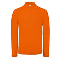 Bright Orange - Front - B&C ID.001 Mens Long Sleeve Polo
