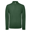Racing Green - Front - B&C ID.001 Mens Long Sleeve Polo