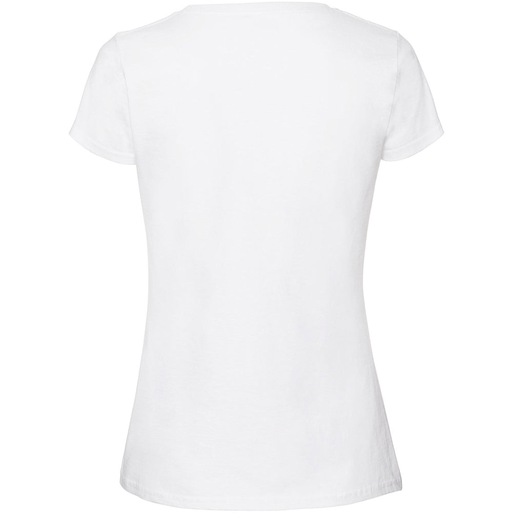 Snow - Back - Fruit Of The Loom Womens-Ladies Ringspun Premium T-Shirt