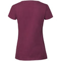 Oxblood - Back - Fruit Of The Loom Womens-Ladies Ringspun Premium T-Shirt