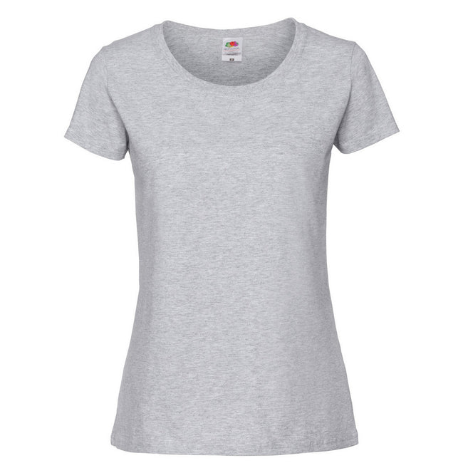 Taupe Grey - Front - Fruit Of The Loom Womens-Ladies Ringspun Premium T-Shirt