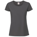 Pencil Grey - Front - Fruit Of The Loom Womens-Ladies Ringspun Premium T-Shirt