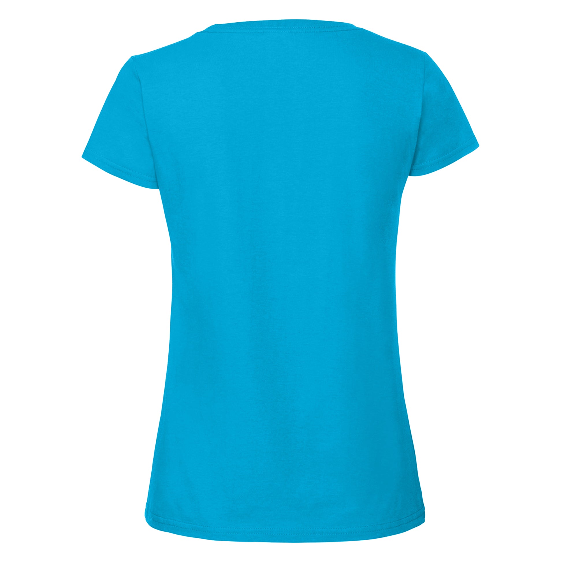 Azure Blue - Back - Fruit Of The Loom Womens-Ladies Ringspun Premium T-Shirt