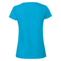 Azure Blue - Back - Fruit Of The Loom Womens-Ladies Ringspun Premium T-Shirt