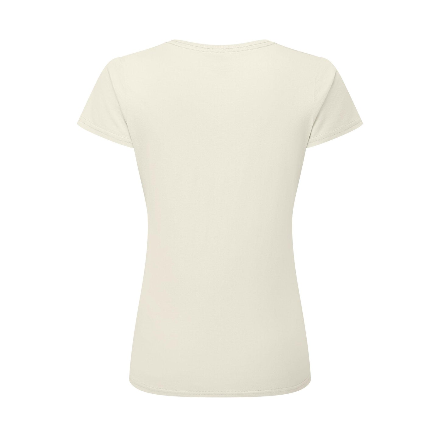 Natural - Back - Fruit Of The Loom Womens-Ladies Ringspun Premium T-Shirt