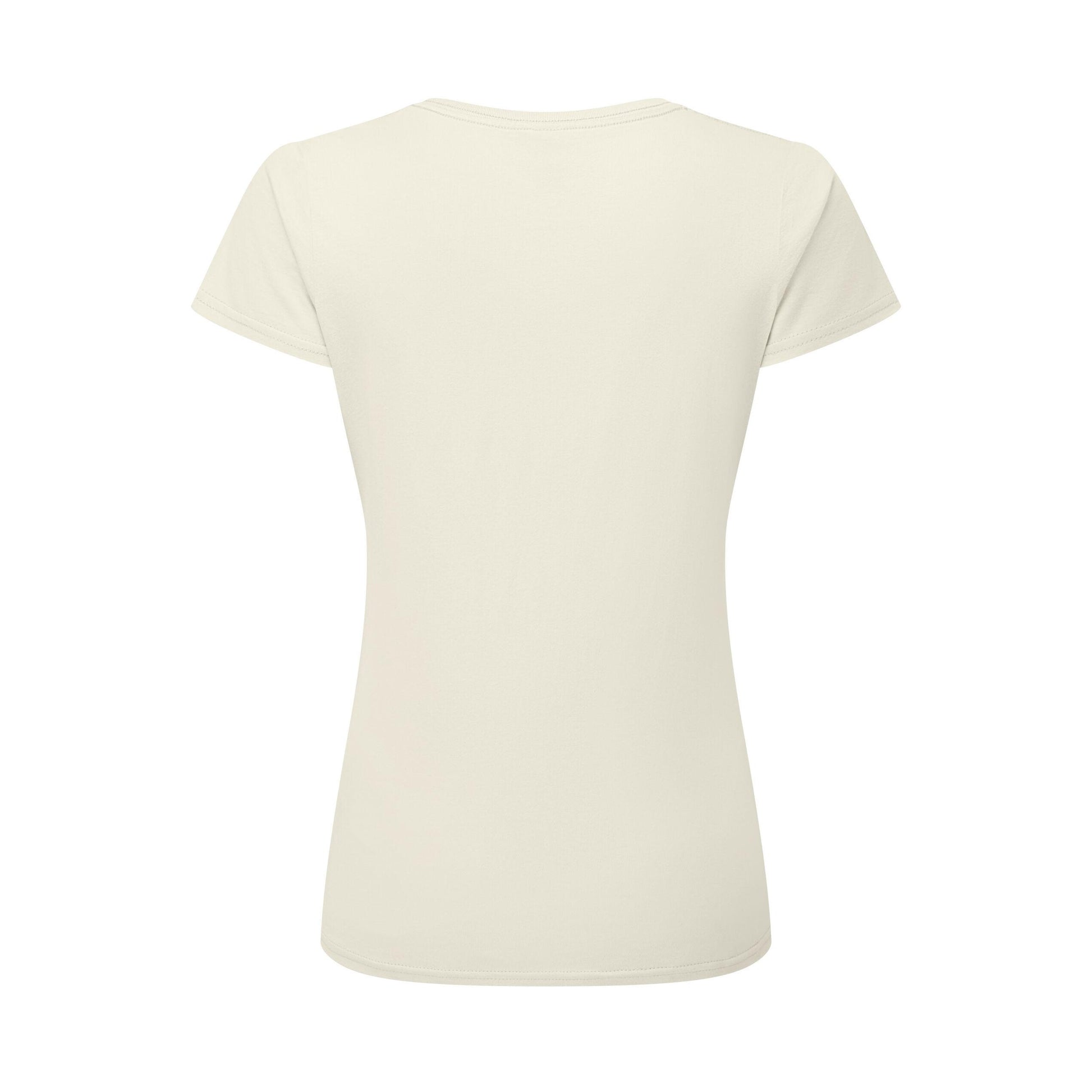 Natural - Back - Fruit Of The Loom Womens-Ladies Ringspun Premium T-Shirt