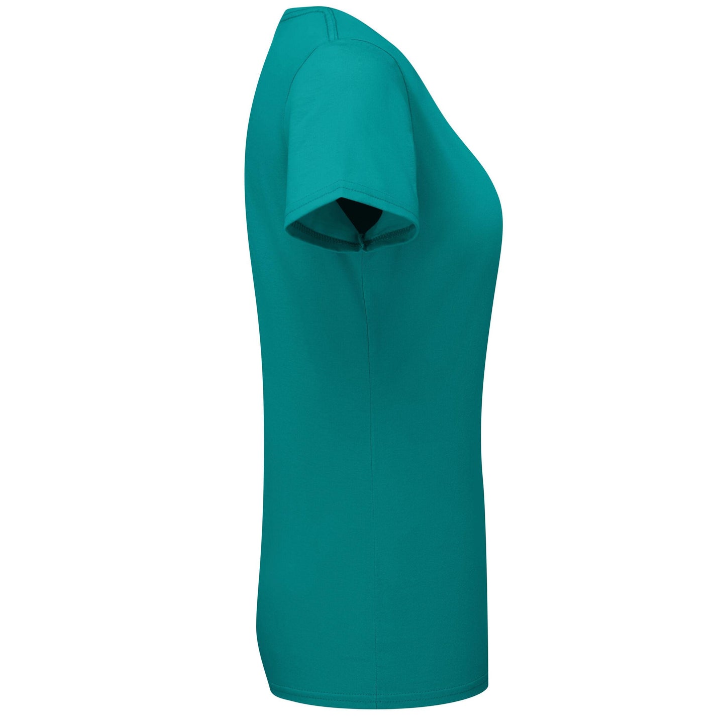 Ocean Teal - Side - Fruit Of The Loom Womens-Ladies Ringspun Premium T-Shirt