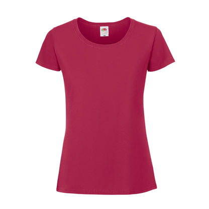 Cranberry - Front - Fruit Of The Loom Womens-Ladies Ringspun Premium T-Shirt