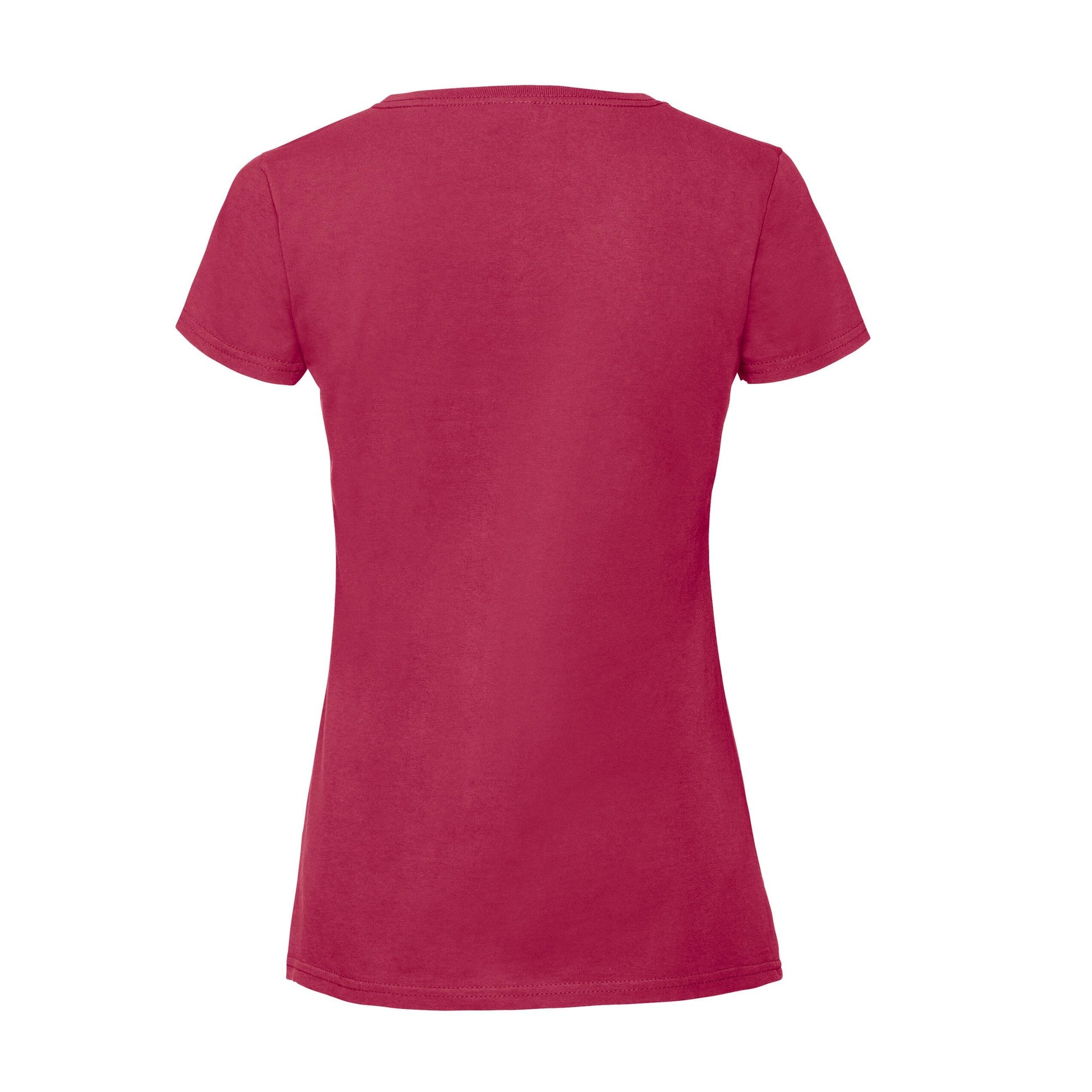 Cranberry - Back - Fruit Of The Loom Womens-Ladies Ringspun Premium T-Shirt