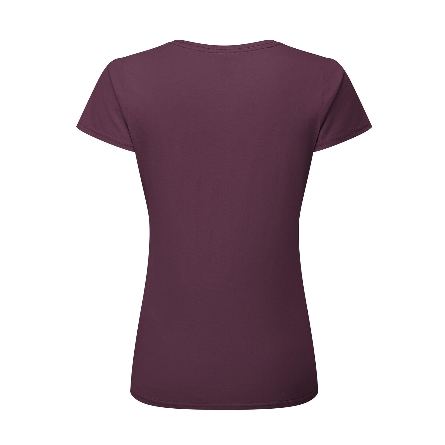 Dark Plum - Back - Fruit Of The Loom Womens-Ladies Ringspun Premium T-Shirt