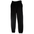 Black - Back - Fruit Of The Loom Mens Elasticated Cuff Jog Pants - Jogging Bottoms