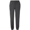 Dark Heather - Front - Fruit Of The Loom Mens Elasticated Cuff Jog Pants - Jogging Bottoms