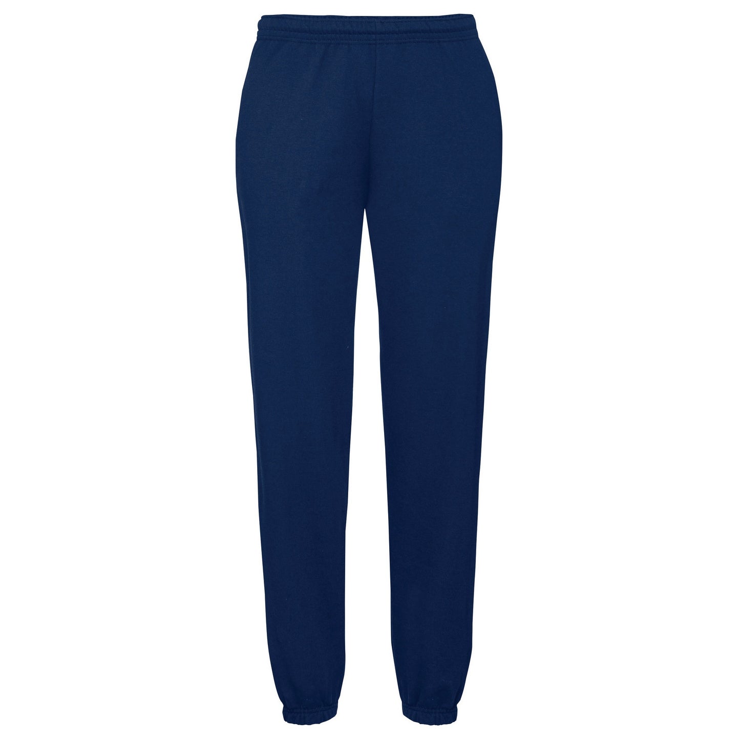 Navy - Front - Fruit Of The Loom Mens Elasticated Cuff Jog Pants - Jogging Bottoms