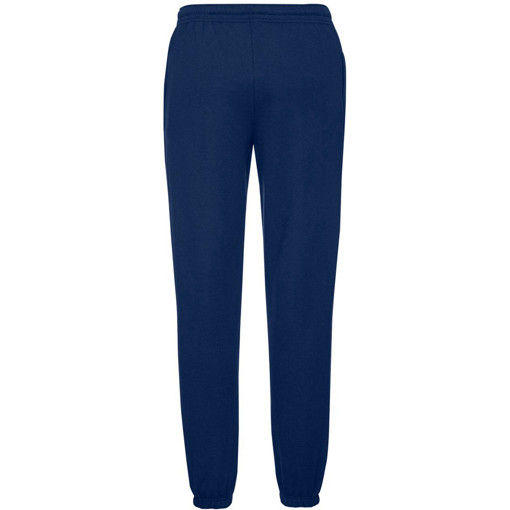 Navy - Back - Fruit Of The Loom Mens Elasticated Cuff Jog Pants - Jogging Bottoms