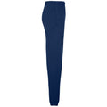 Navy - Side - Fruit Of The Loom Mens Elasticated Cuff Jog Pants - Jogging Bottoms