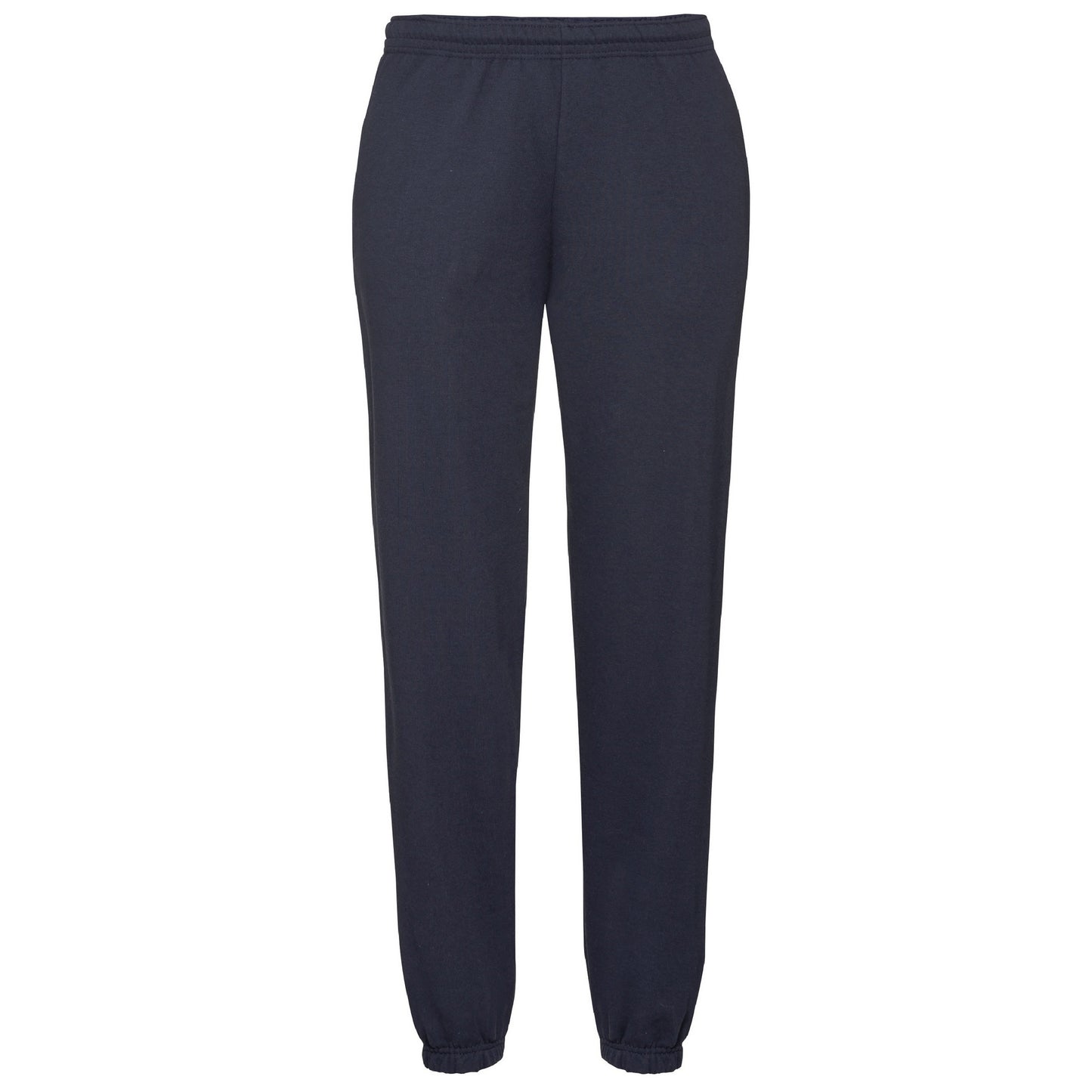 Deep Navy - Front - Fruit Of The Loom Mens Elasticated Cuff Jog Pants - Jogging Bottoms