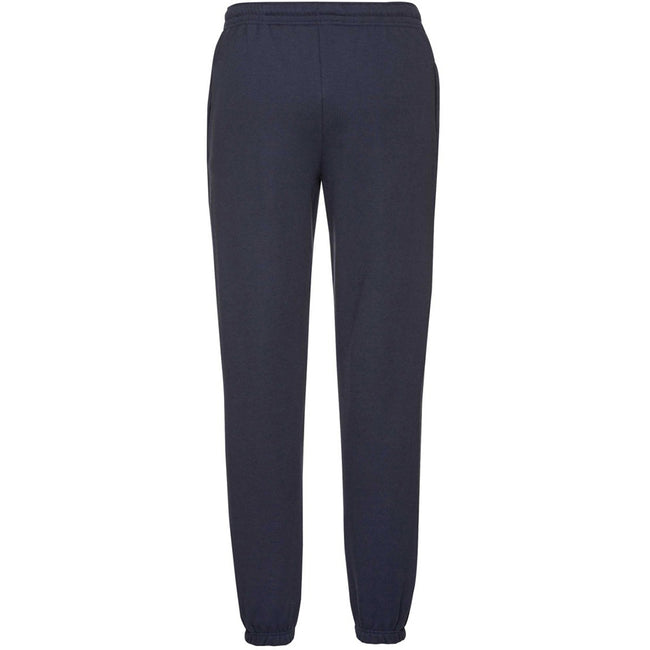 Deep Navy - Back - Fruit Of The Loom Mens Elasticated Cuff Jog Pants - Jogging Bottoms
