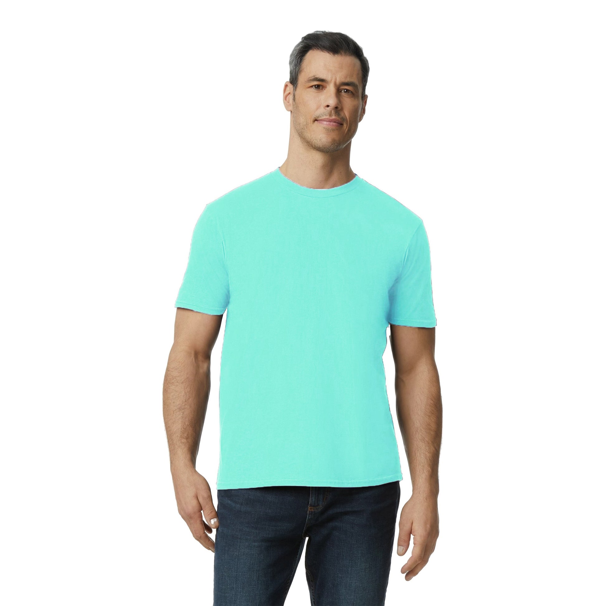 Periwinkle Blue - Side - Gildan Mens Fashion T-Shirt