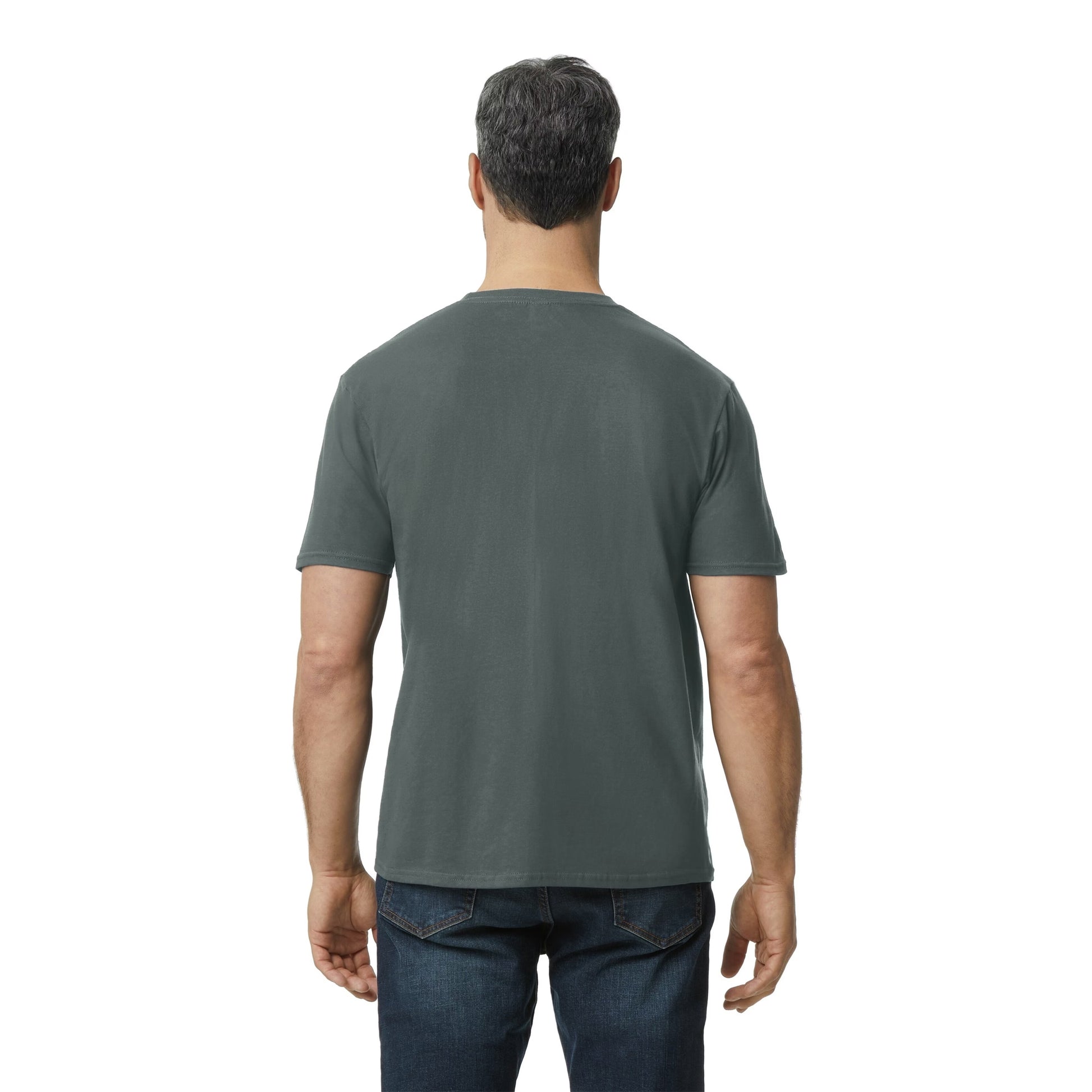 Charcoal - Back - Gildan Mens Fashion T-Shirt