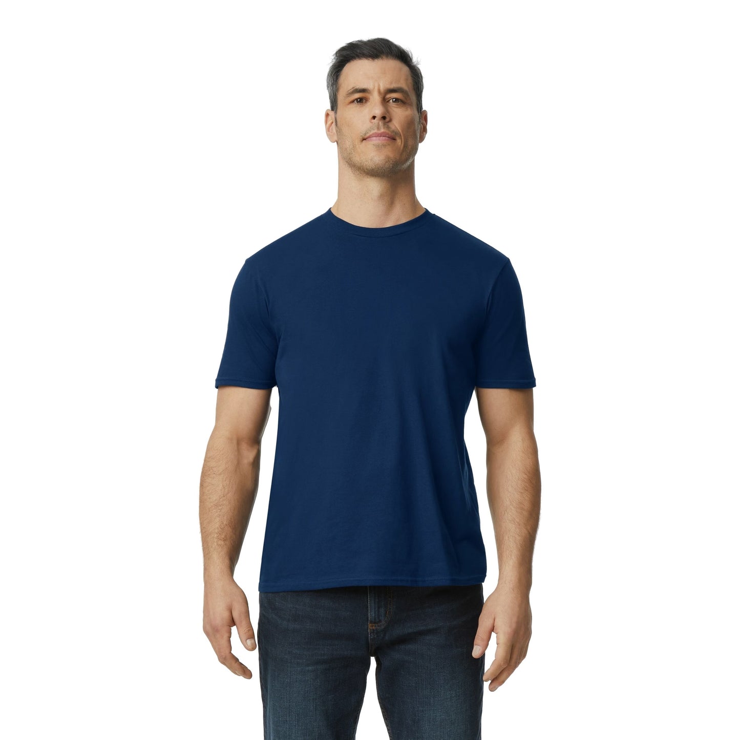 Navy Blue - Side - Gildan Mens Fashion T-Shirt