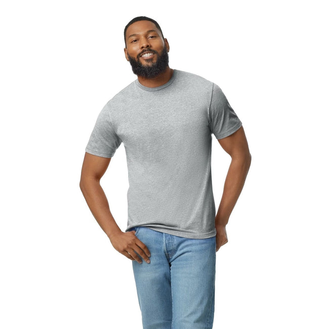 Storm Grey - Side - Gildan Mens Fashion T-Shirt