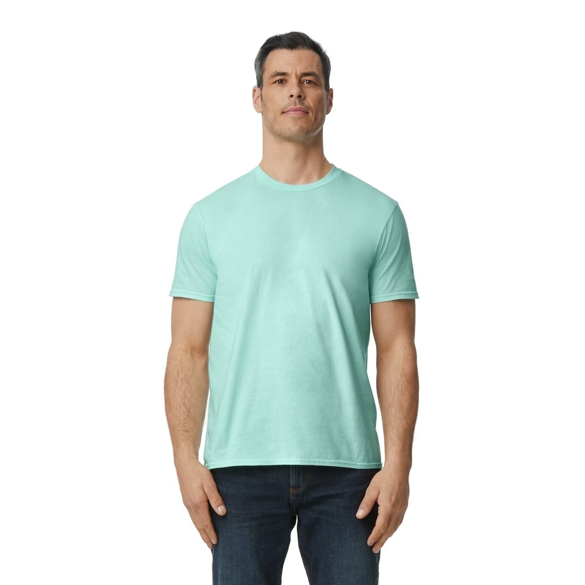 Teal Ice - Side - Gildan Mens Fashion T-Shirt