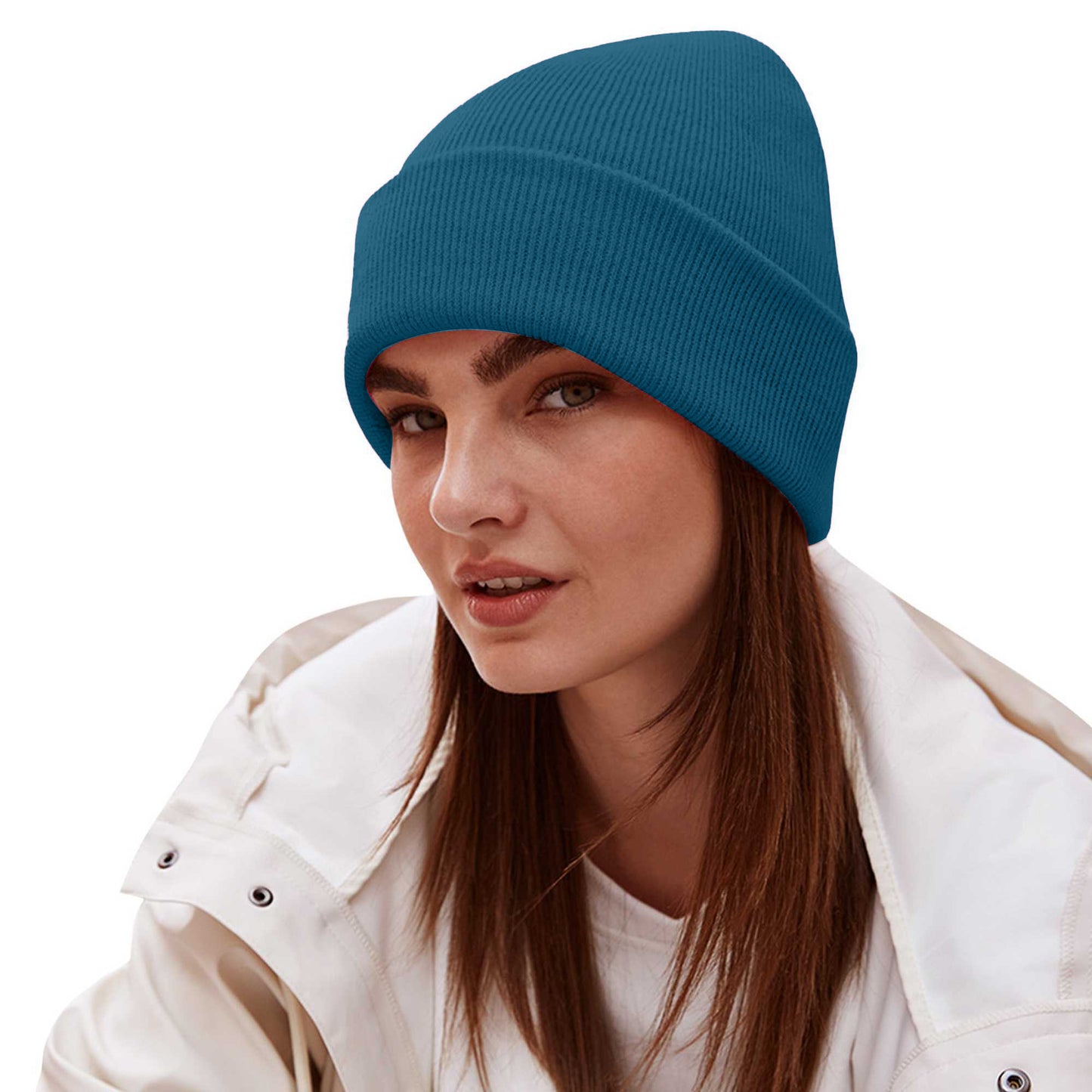Petrol - Back - Beechfield Unisex Adults Original Cuffed Beanie