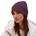 Plum - Back - Beechfield Unisex Adults Original Cuffed Beanie