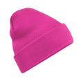 Fuchsia - Front - Beechfield Unisex Adults Original Cuffed Beanie