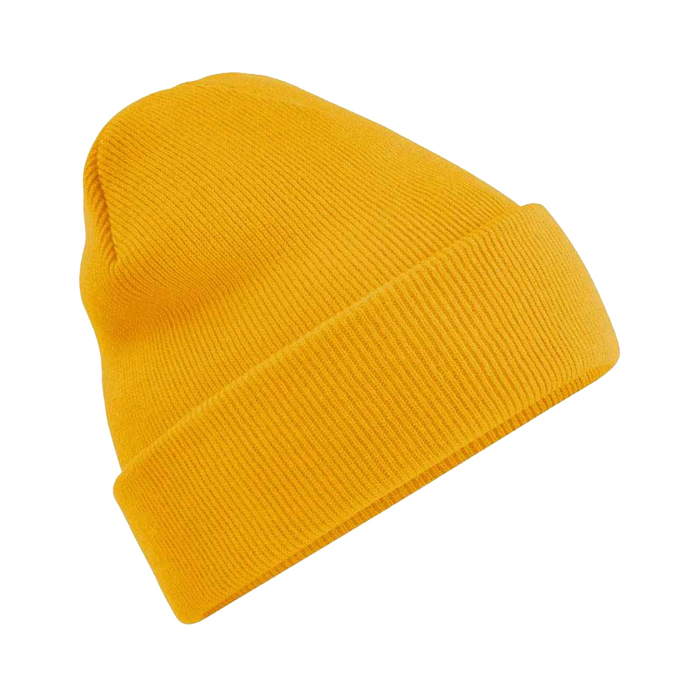 Mustard - Front - Beechfield Unisex Adults Original Cuffed Beanie