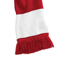 Classic Red-White - Back - Beechfield Adults Unisex Varsity Scarf