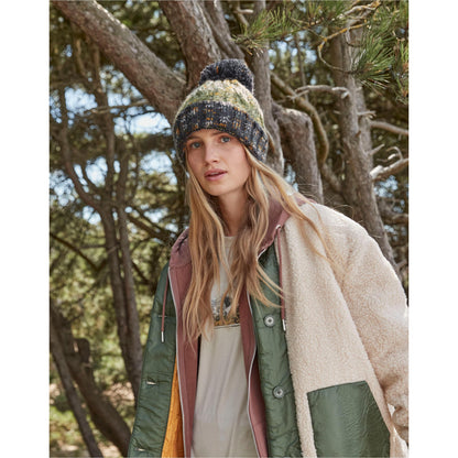 Autumn Moss - Front - Beechfield Womens-Ladies Corkscrew Pom Pom Beanie