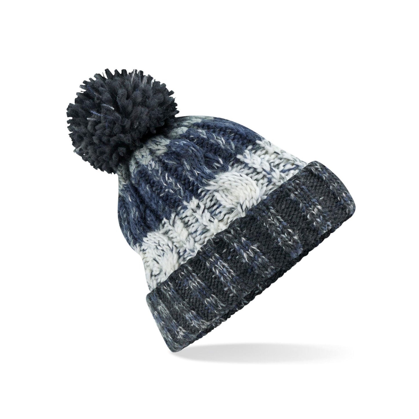 Arctic Dawn - Back - Beechfield Womens-Ladies Corkscrew Pom Pom Beanie