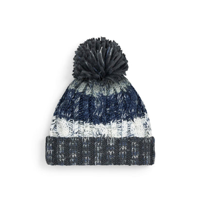 Arctic Dawn - Side - Beechfield Womens-Ladies Corkscrew Pom Pom Beanie